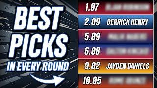 The BEST Pick in EVERY Round - 2024 Fantasy Football