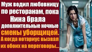 Муж водил любовницу по ресторанам пока Нина брала дополнительные ночные смены уборщицей. Когда...