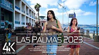 【4K 60fps】 VIRTUAL WALKING TOUR  «Las Palmas de Gran Canaria - Spain 2023» ORIGINAL SOUNDS ASMR