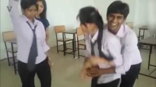 Video From My Phone   Indian School Girl Classroom Masti 