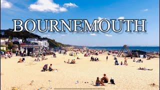 BOURNEMOUTH - Beach tour May 2023  Most Beautiful Place in England  4K Views #travel #top #beach