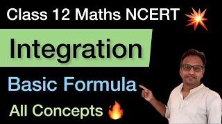 Integration Formula II Integration Class 12 Exercise 7.1 II Basic integration Formula All Concepts