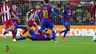 مباراة برشلونة ااتلتيكو مدريد نصف نهائي الكاس كاملة تعليق الدراجي 07-02-2017-HD