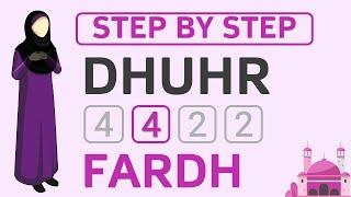 Learn to Pray Dhuhr Salah Perfectly Step-by-Step Guide to 4 Rakat Fardh Zuhr - Female Hanafi Namaz