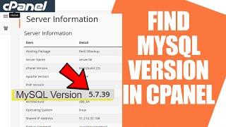 LIVE How to find MySQL version through cPanel interface?