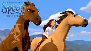 Risky Rescue from a Speeding Train  Full Episode  SPIRIT RIDING FREE
