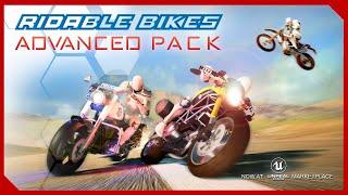UE5 Ridable Bikes Advanced Pack. GTA type vehicle physics damage & interaction for Unreal Engine