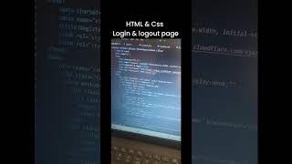 Create login - logout page using HTML Css Javascript and PHP #coder #shorts  #shortsviral 