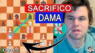 Sacrificio de DAMA y ARMONÍA Celestial Magnus Carlsen Vs Joseph Girel