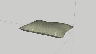 3D pillow model - SketchUp low poly