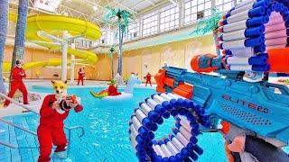 Nerf War  Water Park & SPA Battle Nerf First Person Shooter