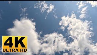 Blue Sky and Clouds Screen Saver No sound 2 Hours 4K UHD