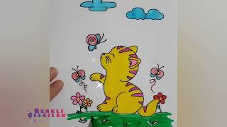 Kedi ÇizimiCat drawing #art #animasyon #easydrawing #baby #kidsart #coloring #easydrawing #çocuk