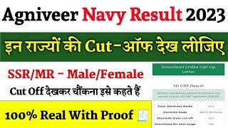 Navy SSR Cut OFF 2023  Navy MR Cut OFF  Navy SSR MR Online Exam Statewise Official Cut OFF 2023