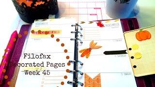 Filofax Decorated Organization Week 45