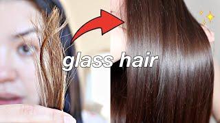 GLASS HAIR PRODUCT LAYERING TECHNIQUE  How To Get Shiny Hair