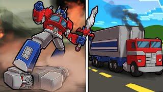 Play TRANSFORMERS in Minecraft Autobots vs Decepticons