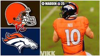 Browns vs Broncos Week 13 Simulation Madden 25 Rosters