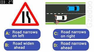 Driving theory Test  Road SignsTraffic Signs Questions and Answers.