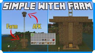 How To Build A Simple & Efficient Witch Farm Minecraft Bedrock Edition