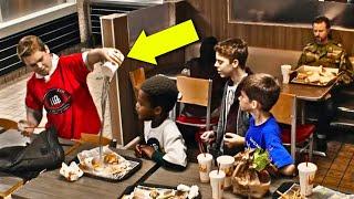 Teens Mock Black Boy At Burger King Doesnt Notice Soldier On Bench