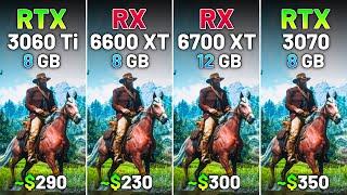 RTX 3060 Ti vs RX 6600 XT vs RX 6700 XT vs RTX 3070 - Test in 12 Games in 2024