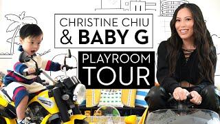 A Mini Tesla Car Coloring Book Murals & More Inside Christine Chius Playroom for Baby G  GH