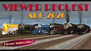 Viewer request Aug 2020 C&O L-1 CNJ Blue Comet N&W Class J UP Challenger 3985 Big Boy 4014   +