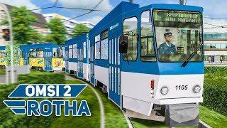 OMSI 2 Durch ROTHA mit der Straßenbahn Tatra KT4D als Doppeltraktion  Bus-Simulator