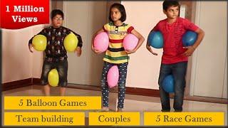 5 Balloon Games  5 Race games for kids and adults  Team building  games for kids 2020