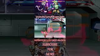 NEFERPITOU V3 VS DIEGO BRANDO #anime #dragonballlegends #jumpforcemugen