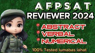 FREE AFPSAT REVIEWER 2024  Abstract Verbal & Numerical with ANSWER