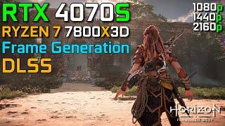 Horizon Forbidden West  RTX 4070 SUPER  1080p - 1440p - 4K  DLSS & Frame Generation Test