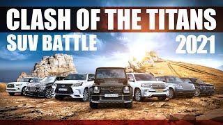 SUV Battle 2021 Clash of the Titans  Land Cruiser GLS 450 LX 570 QX80 Range Rover BMW X7 G63