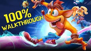 Crash Bandicoot 4 Its About Time 100% Walkthrough All Boxes Hidden Gems Colored Gems