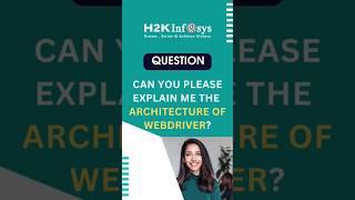 Can You Please Explain Me The Architecture Of Webdriver?  Selenium Interview Questions