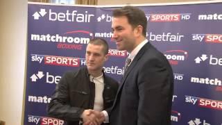 RICKY BURNS & EDDIE HEARN MEDIA CALL @ PRESS CONFERENCE FOOTAGE  iFILM LONDON