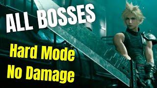 All Bosses No Damage Hard Mode  Final Fantasy VII Remake