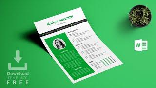 Create Awesome Resume in MS Word  I  Microsoft Word Tutorial ⬇ FREE  TEMPLATE