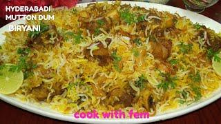 Hyderabadi Mutton Dum Biryani  मटन दम बिरयानी  Restaurant Style Mutton Dum Biryani- English Subs