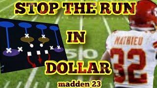 BLOW UP THE RUN GAME FROM DOLLAR FORMATION IN MADDEN 23 HOW TO STOP THE RUN IN DOLLAR 3-2.