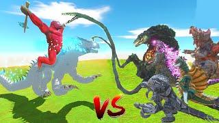 Team Shimo X Scar King VS All Titans In The MonsterVerse - Epic Fight