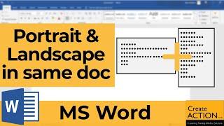 Make 1 page landscape and 1 page portrait - Change orientation of only 1 page