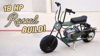 ONE DAY BUILD 18HP RASCAL MINI BIKE BUILD from GoPowerSports