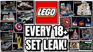 EVERY Lego 18+ Set LEAKED 35+ AMAZING SETS?