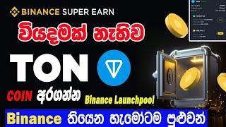 Binance Ton launchpool  earn TON coin  Binance listen new coin 2024 Sinhala