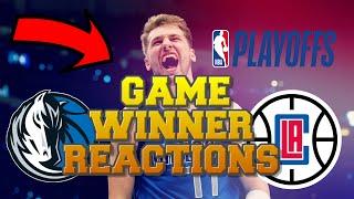 LUKA DONCIC GAME WINNER LIVE REACTIONS Dallas Mavericks Vs LA Clippers 2020 NBA Playoffs Game 4