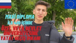 YURT DIŞINDA ÜNİVERSİTE OKUMAK RUSYA MAVİ DİPLOMA 2022*2023