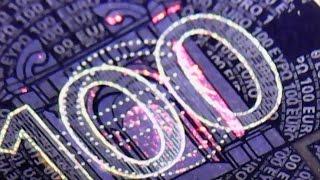 100 Euro Note on 1000x Microscope HD 1080p