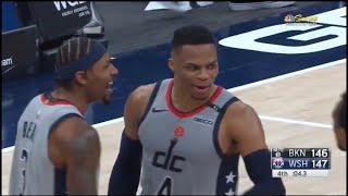 Russell Westbrook and Bradley Beal 8 points in 8 seconds vs Nets - INSANE ending